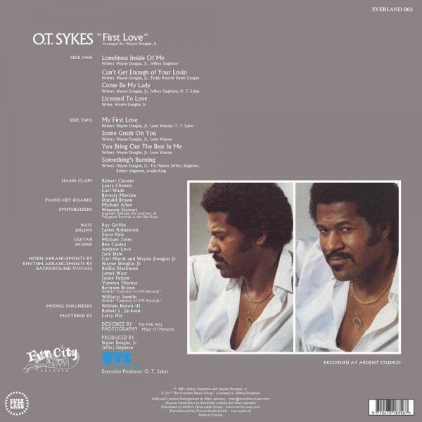 O.T. Sykes - First Love LP CD back cover