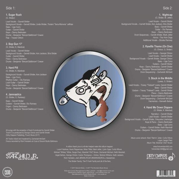Starchild Jr. (Funkadelic) - Hand Me Down Diapers LP CD back cover