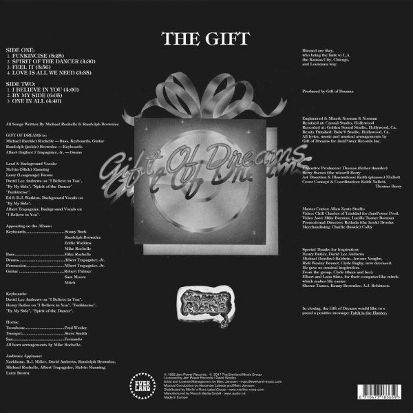 Gift Of Dreams - The Gift back cover LP CD