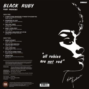 Ruby Andrews Black Ruby LP CD back cover