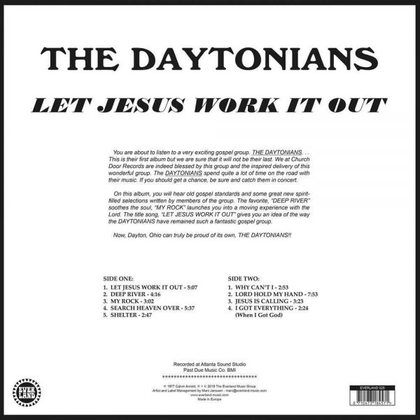 Daytonians - Let Jesus Work It Out LP CD back cover
