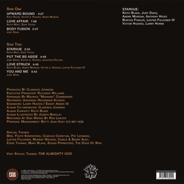 Starvue Upward Bound LP CD back cover