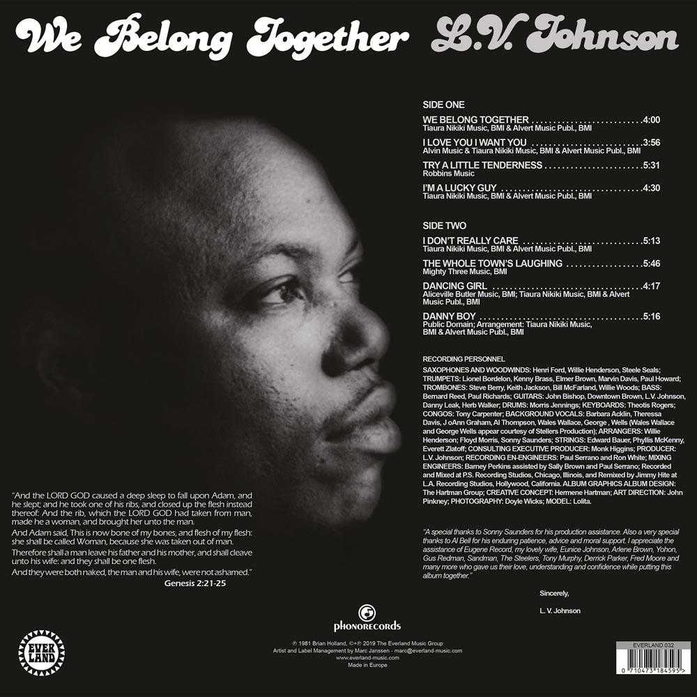 L.V. Johnson - We Belong Together (Vinyl, CD, download) | FUNK, SOUL