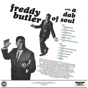 Freddy Butler - With A Dab Of Soul back cover LP CD