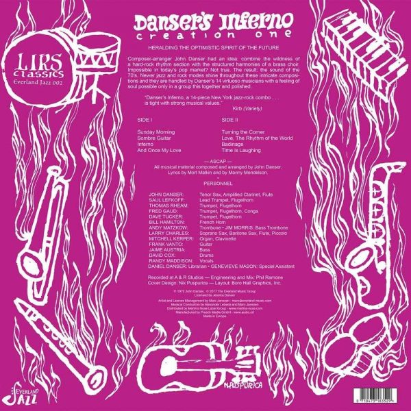 Danser's Inferno - Creation One LP CD back cover