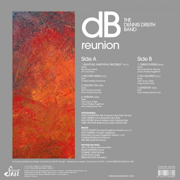 The Dennis Dreith Band - Reunion LP CD back cover